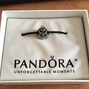 Authentic Pandora wedding cake charm